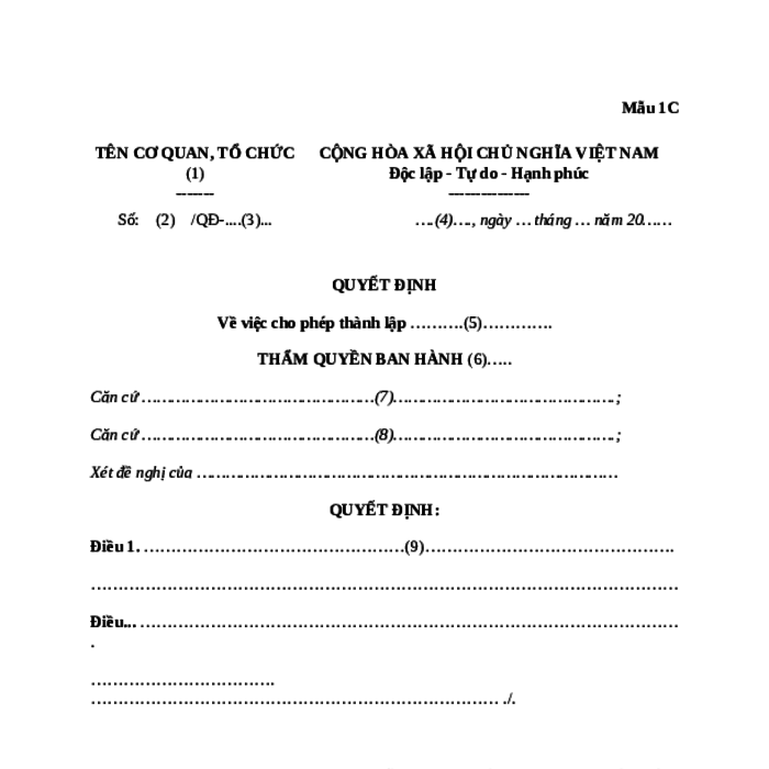 MẪU QUYẾT ĐỊNH CHO PHÉP THÀNH LẬP CƠ SỞ GIÁO DỤC NGHỀ NGHIỆP CÓ VỐN ĐẦU TƯ NƯỚC NGOÀI, PHÂN HIỆU CỦA TRƯỜNG TRUNG CẤP, TRƯỜNG CAO ĐẲNG CÓ VỐN ĐẦU TƯ NƯỚC NGOÀI