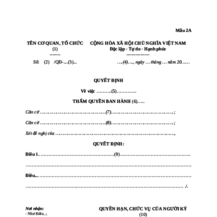MẪU QUYẾT ĐỊNH CHIA, TÁCH, SÁP NHẬP CƠ SỞ GIÁO DỤC NGHỀ NGHIỆP CÓ VỐN ĐẦU TƯ NƯỚC NGOÀI