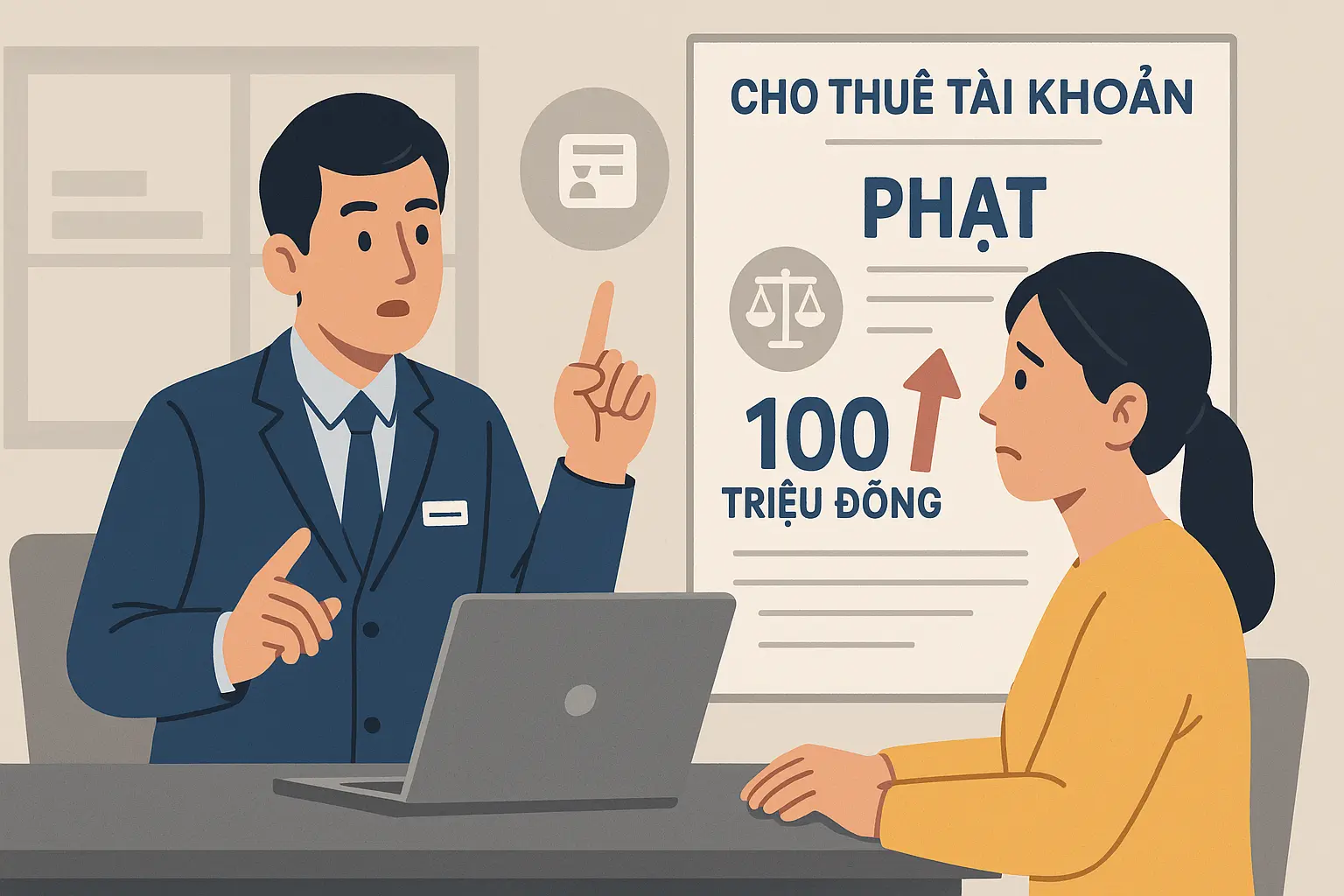 Mức xử phạt đối với hành vi cho thuê, cho mượn tài khoản thanh toán.webp