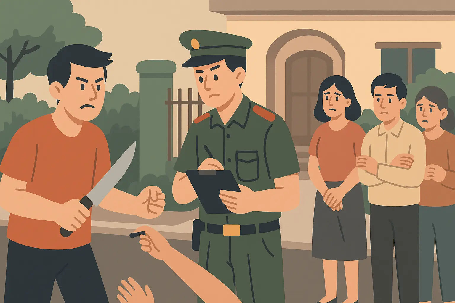 Dùng dao đe doạ người khác bị xử phạt thế nào?