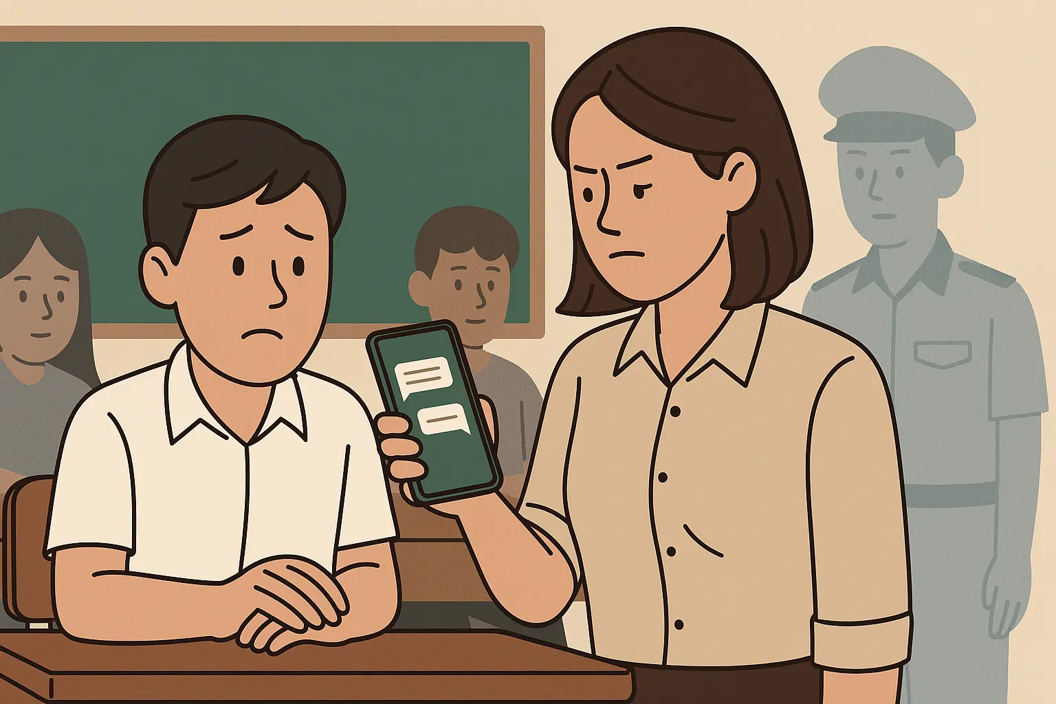 Giáo viên tự ý chiếm giữ điện thoại có bị xử phạt không.webp