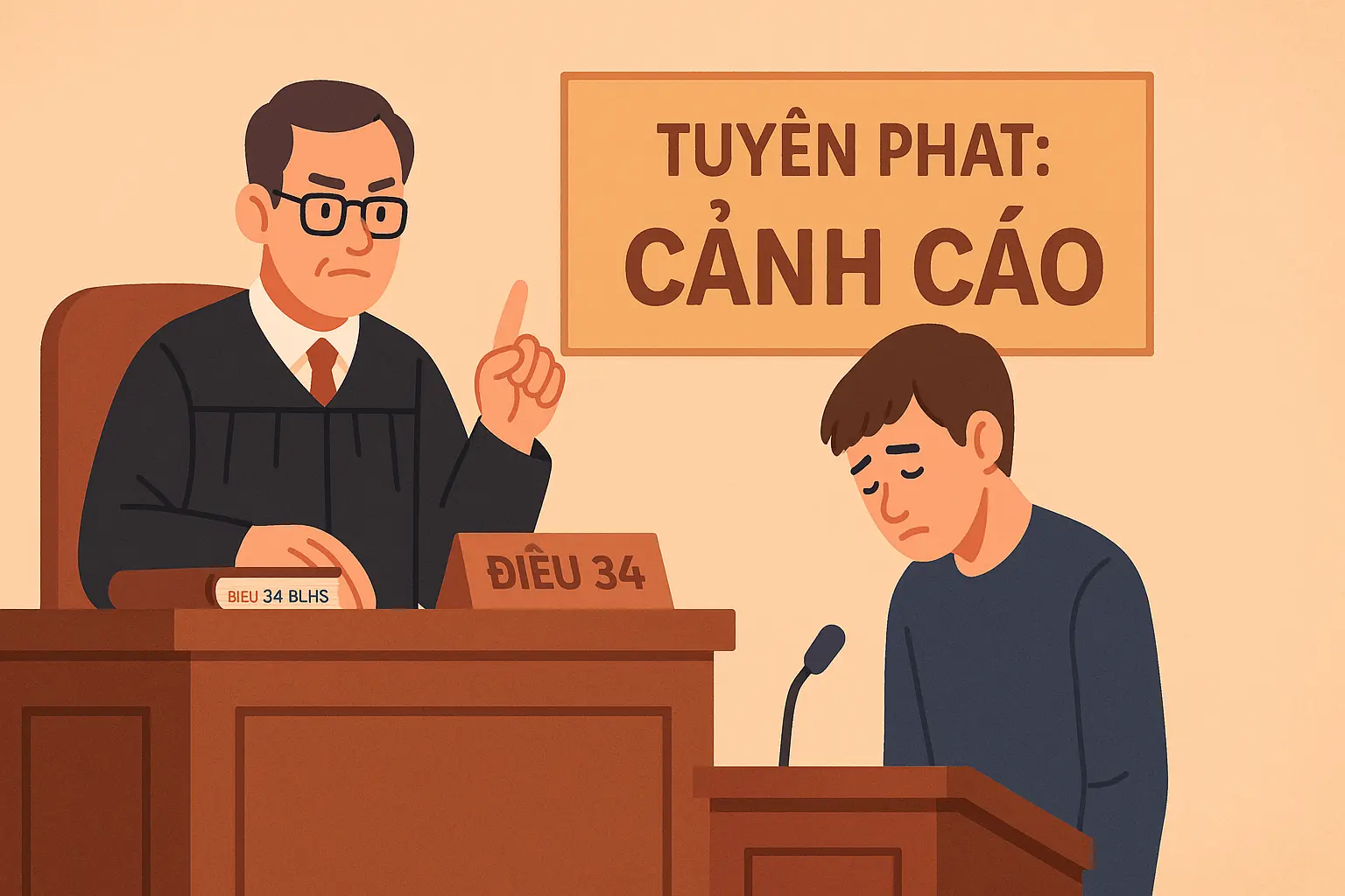 Điều kiện để áp dụng hình phạt cảnh cáo.webp