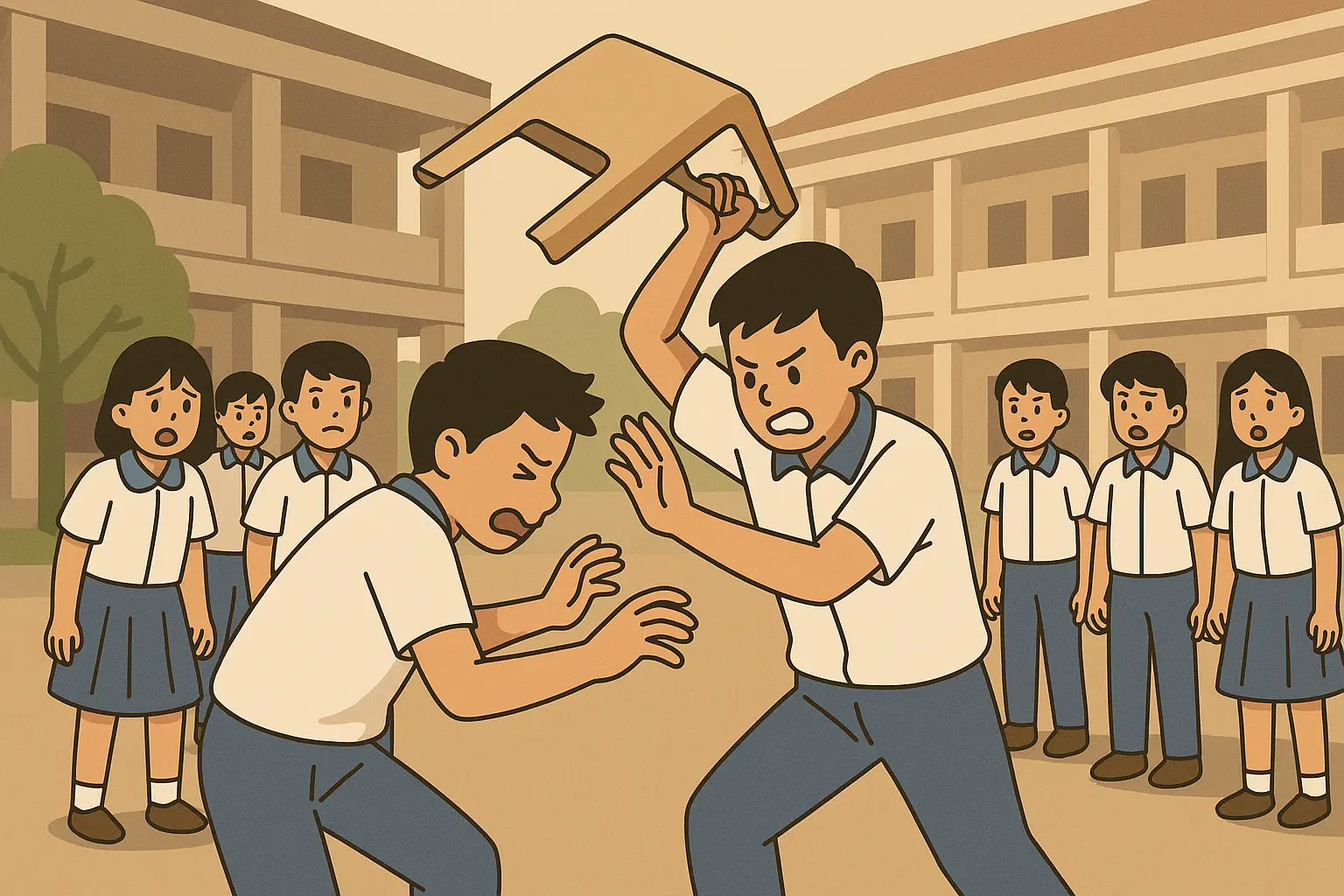 ành vi học sinh cấp 2 đánh nhau gây thương tích bị xử phạt hành chính như thế nào.webp