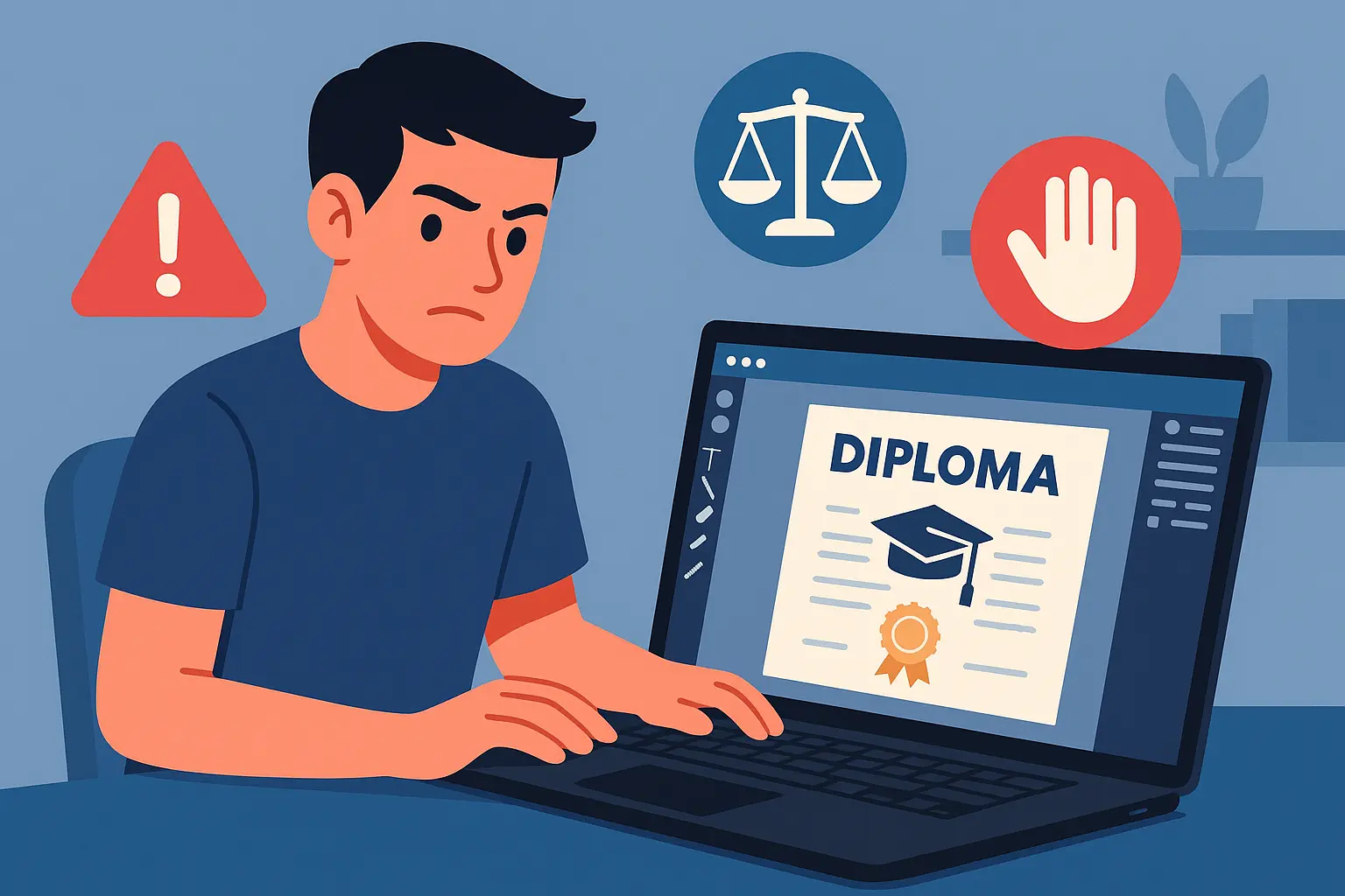 Làm giả hồ sơ, bằng cấp để xin việc bị xử phạt hành chính thế nào.webp