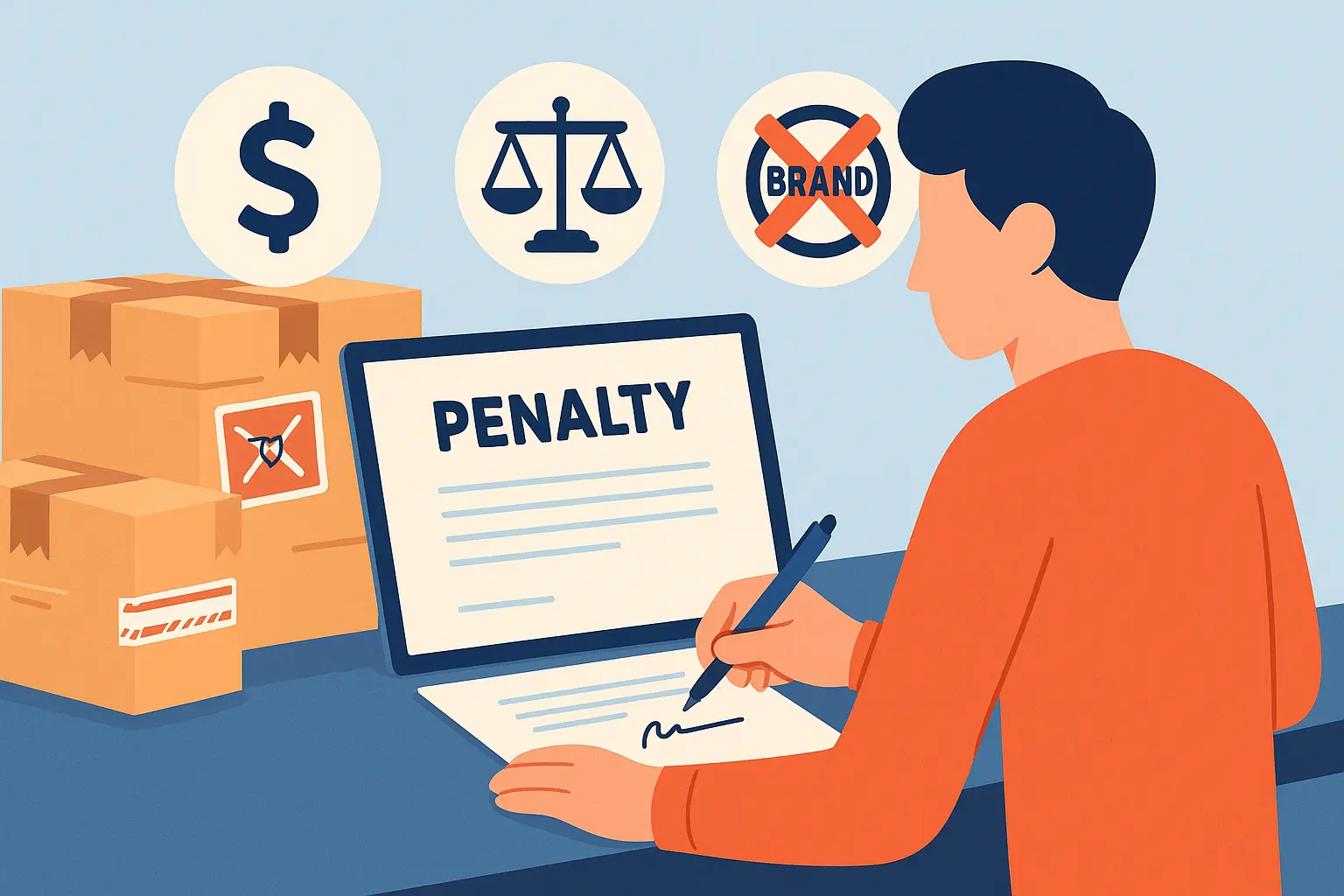 Mức xử phạt của hành vi sử dụng trái phép logo, nhãn hiệu của người khác như thế nào.webp