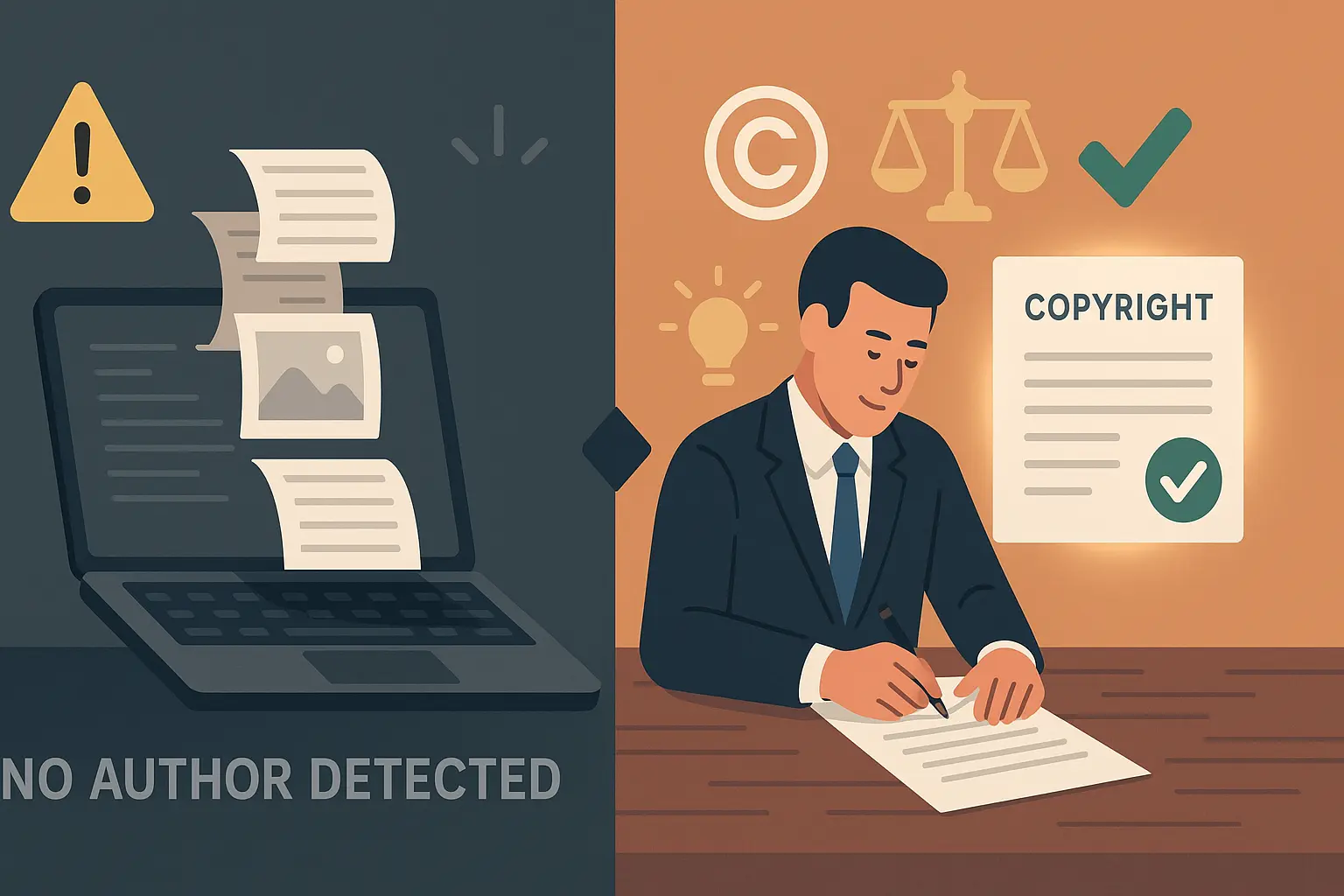 Tác phẩm do AI tạo ra có được bảo hộ quyền tác giả không.webp