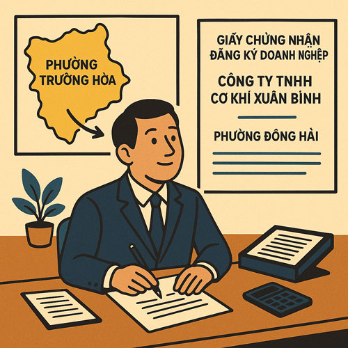 Doanh nghiệp có bắt buộc cập nhật địa chỉ mới trên giấy đăng ký kinh doanh sau khi sáp nhập tỉnh thành không? - Tình huống 2
