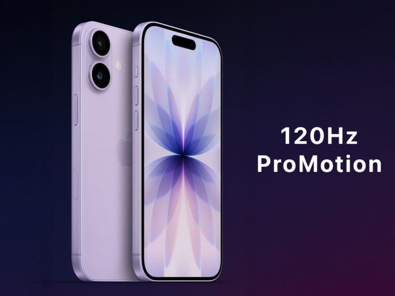 Màn hình 120hz ProMotion trên iPhone 17