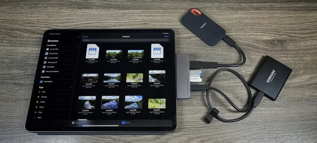 Khả năng kết nối ổ cứng rời, usb trên iPad