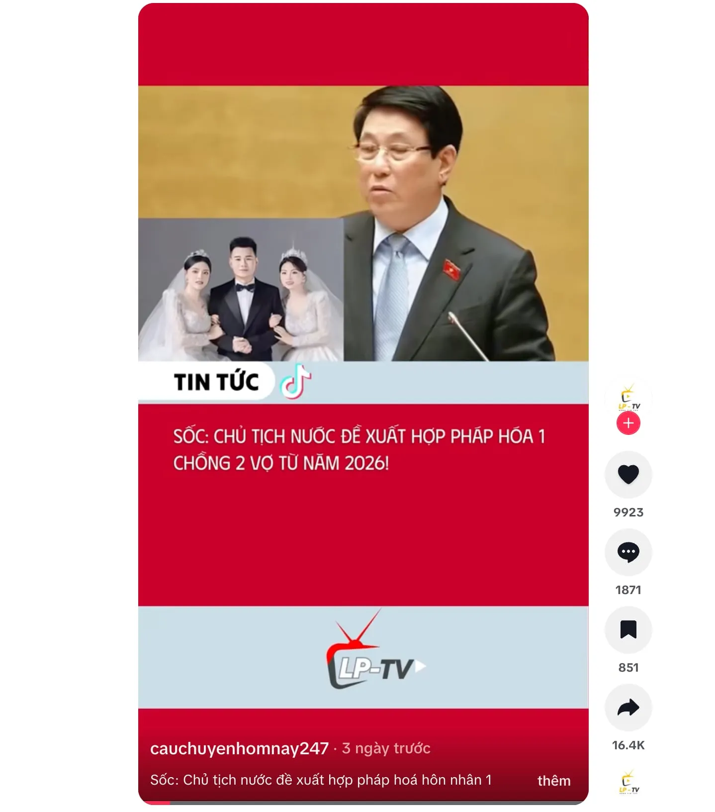 Thực hư thông tin “hợp pháp hóa 1 chồng 2 vợ”