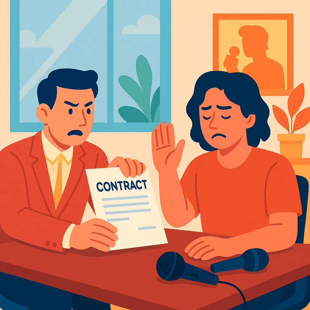 Ép buộc ca sĩ nhận quảng cáo có vi phạm pháp luật không?