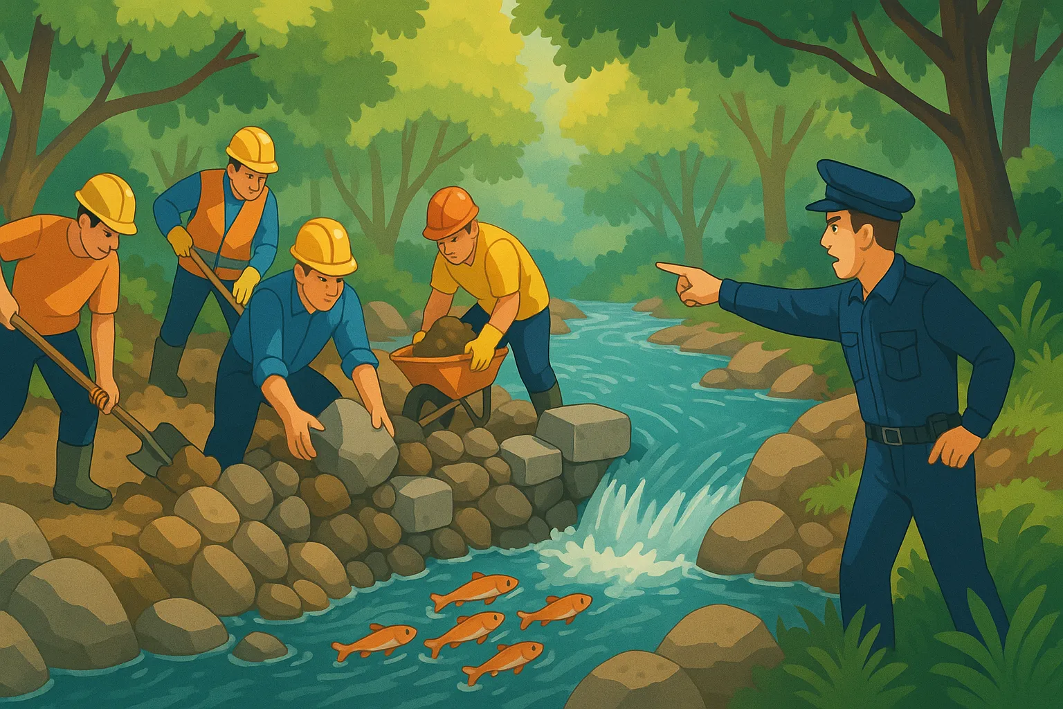 Cản trở trái phép đường di cư tự nhiên của loài thủy sản có vi phạm pháp luật không?