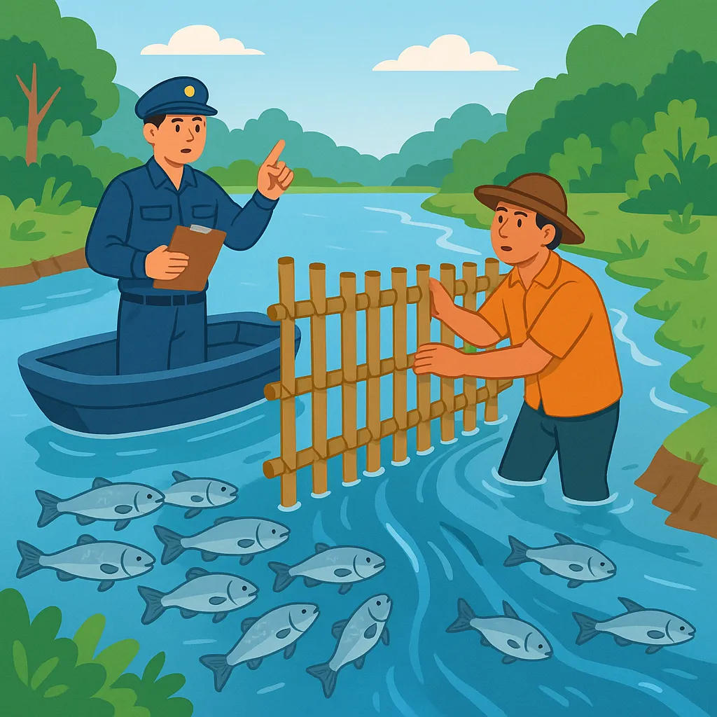 Cản trở trái phép đường di cư tự nhiên của loài thủy sản có vi phạm pháp luật không?