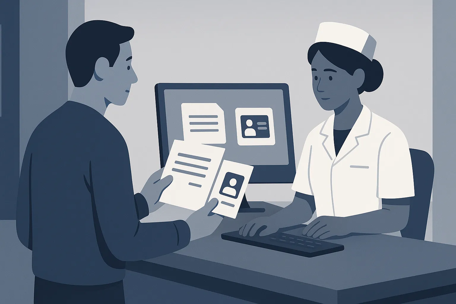 Trong thời gian chờ cấp lại thẻ bảo hiểm y tế thì khi đi khám bệnh cần xuất trình giấy tờ gì?