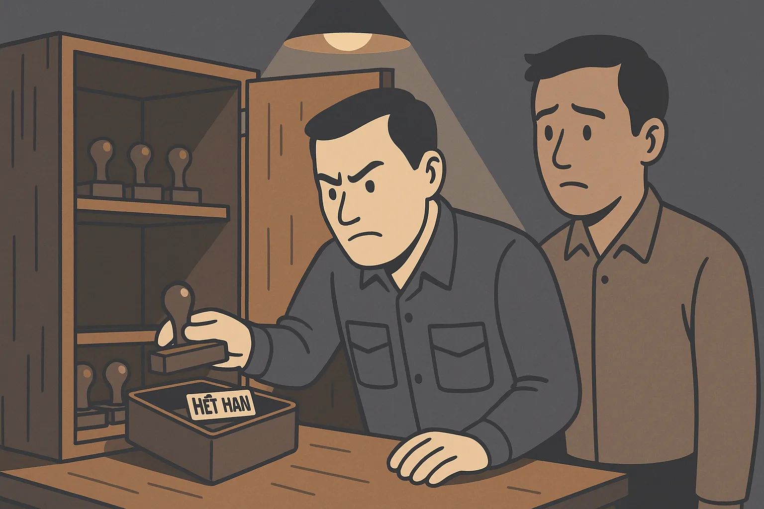 Dùng con dấu hết hạn sử dụng