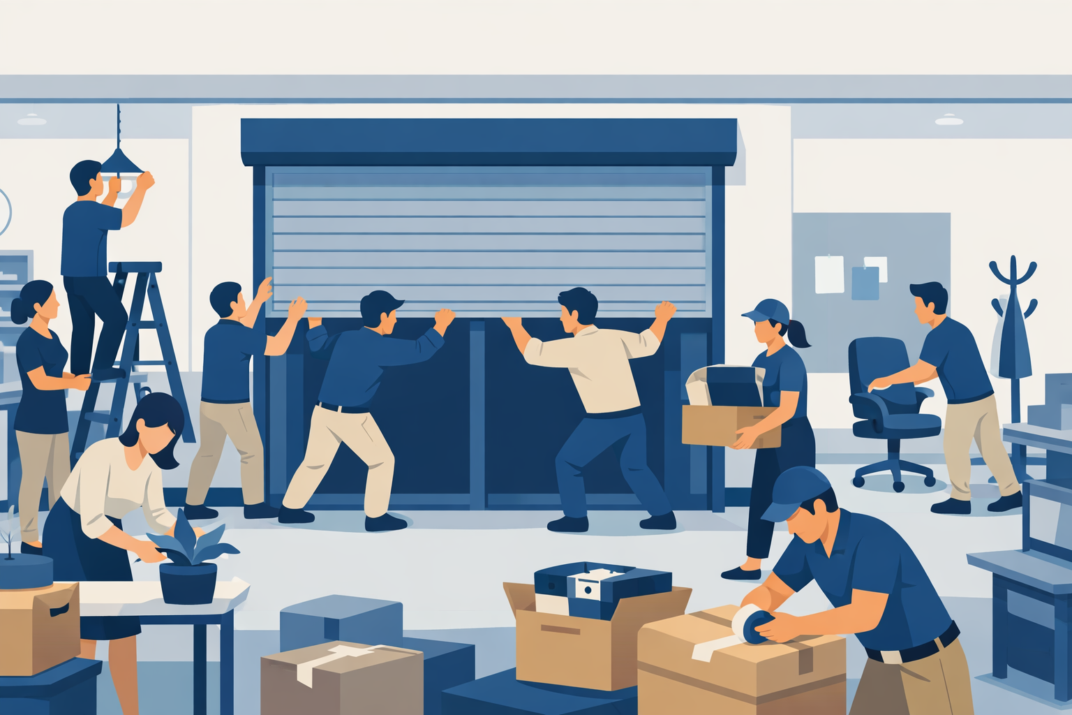 Đóng cửa tạm thời nơi làm việc khi nào