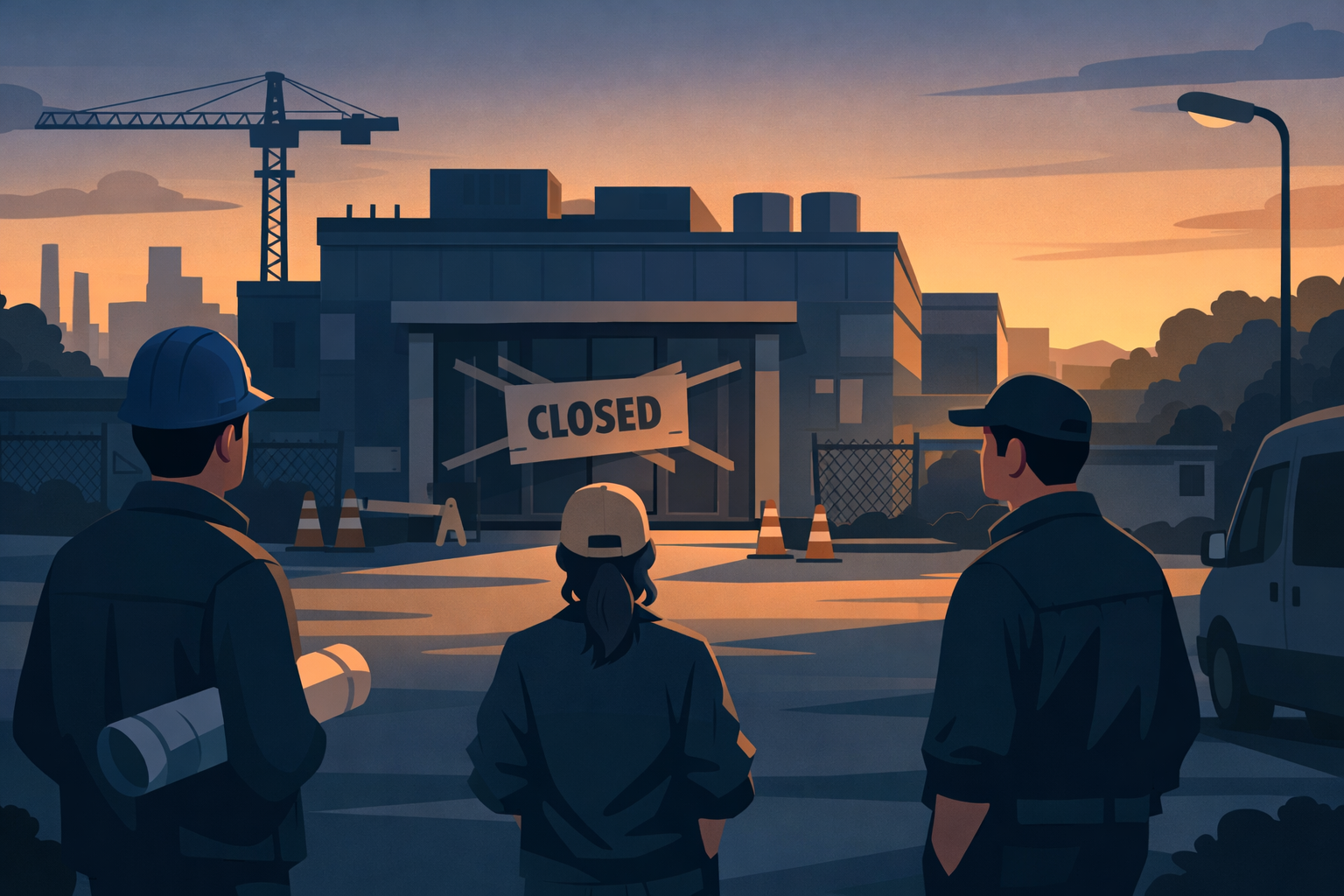 Cấm đóng cửa tạm thời nơi làm việc