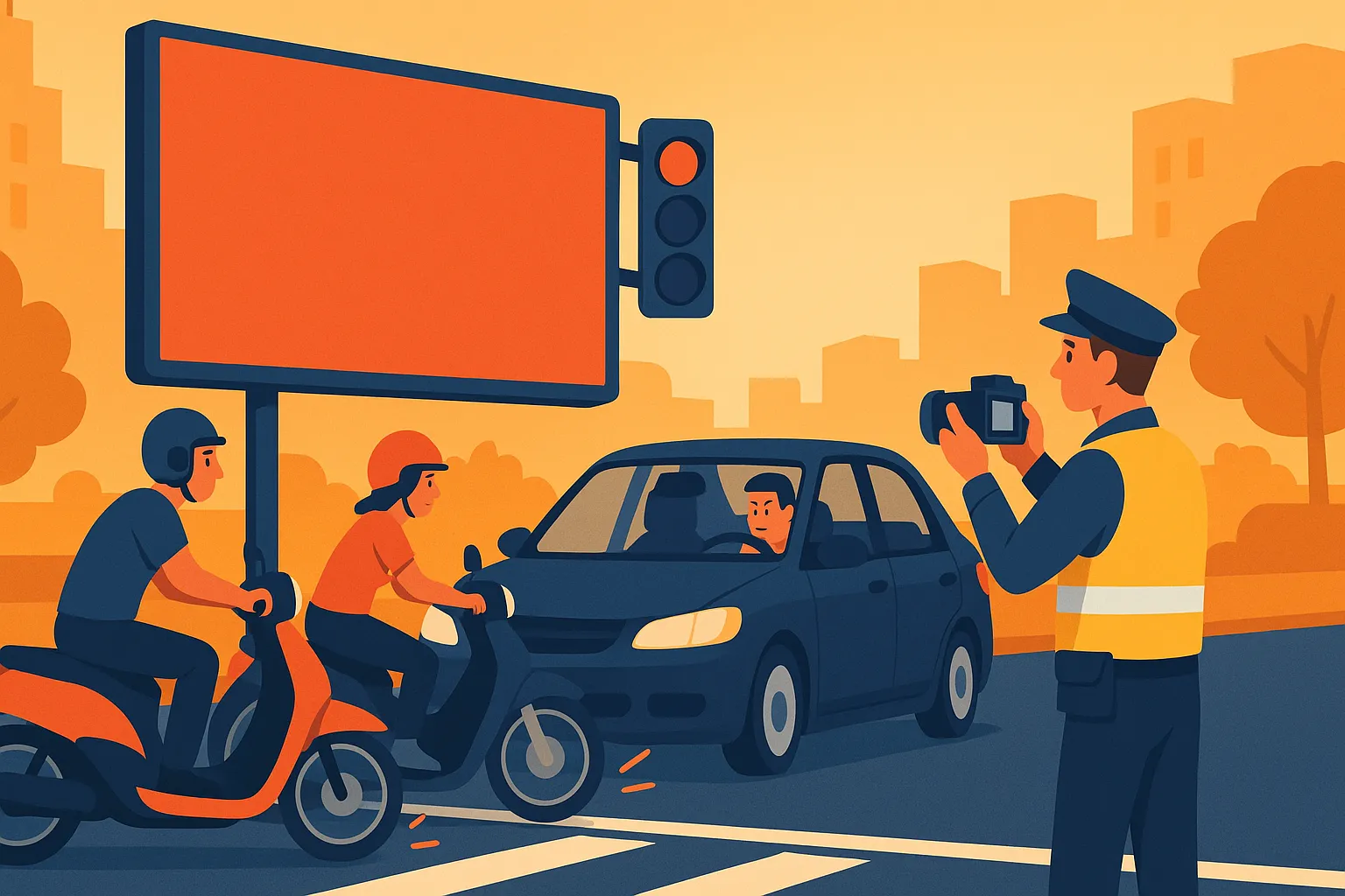 Đặt biển quảng cáo che khuất đèn tín hiệu bị xử phạt bao nhiêu?