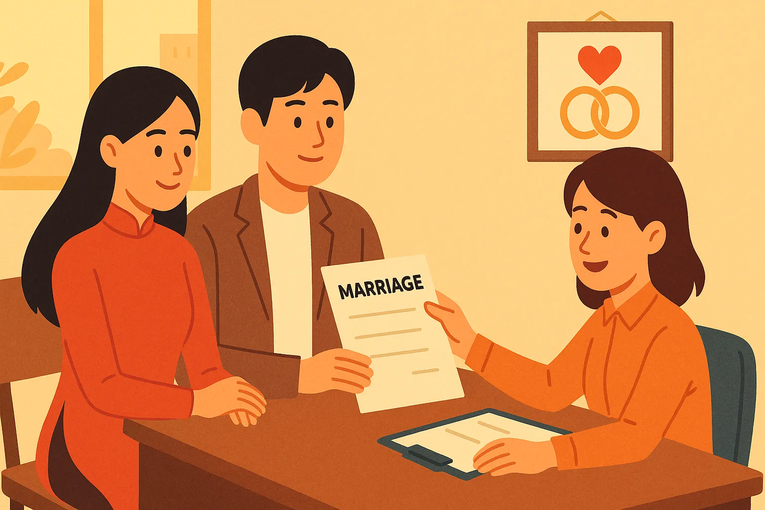 Không có quy định cấm kết hôn với công dân Hàn Quốc hay Đài Loan