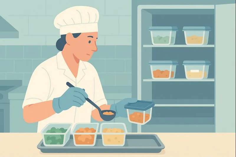 Lưu mẫu thức ăn trong bao lâu và mỗi mẫu cần lấy bao nhiêu gam theo quy định?