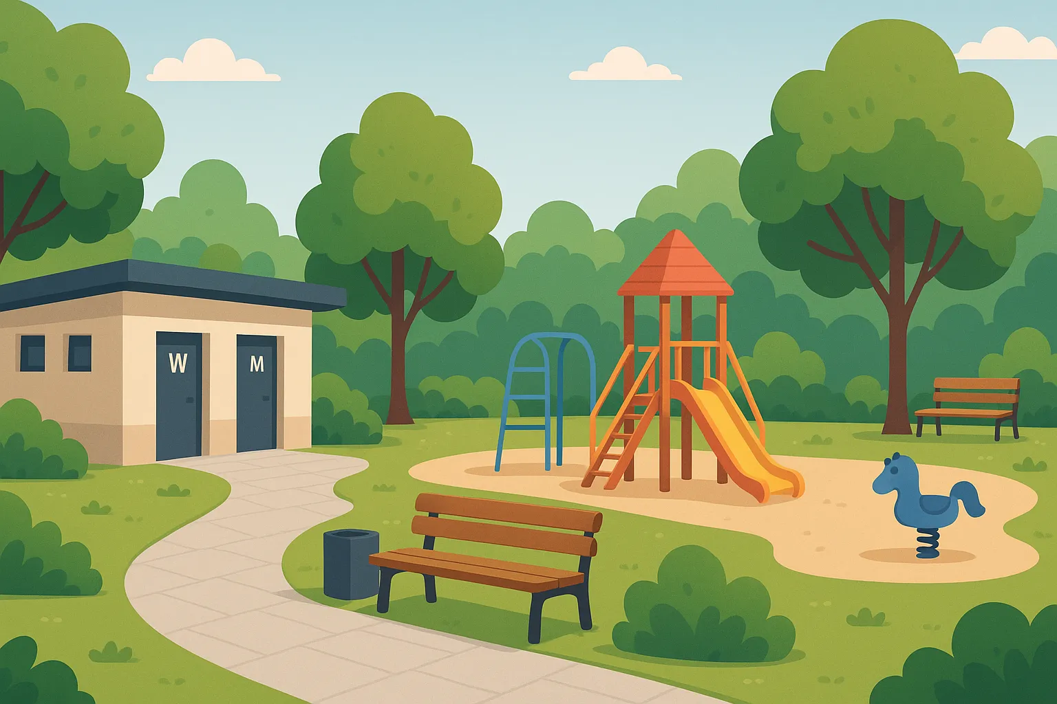 Khu vui chơi có bắt buộc xây dựng công trình vệ sinh công cộng không?