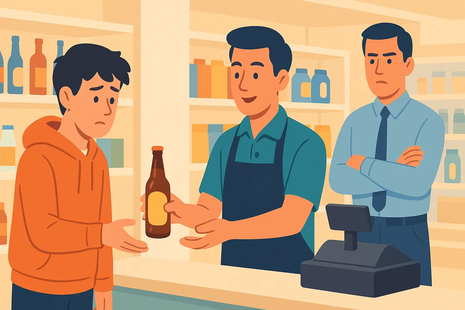 Xử phạt cửa hàng tiện lợi khuyến mại bia cho người chưa đủ 18 tuổi