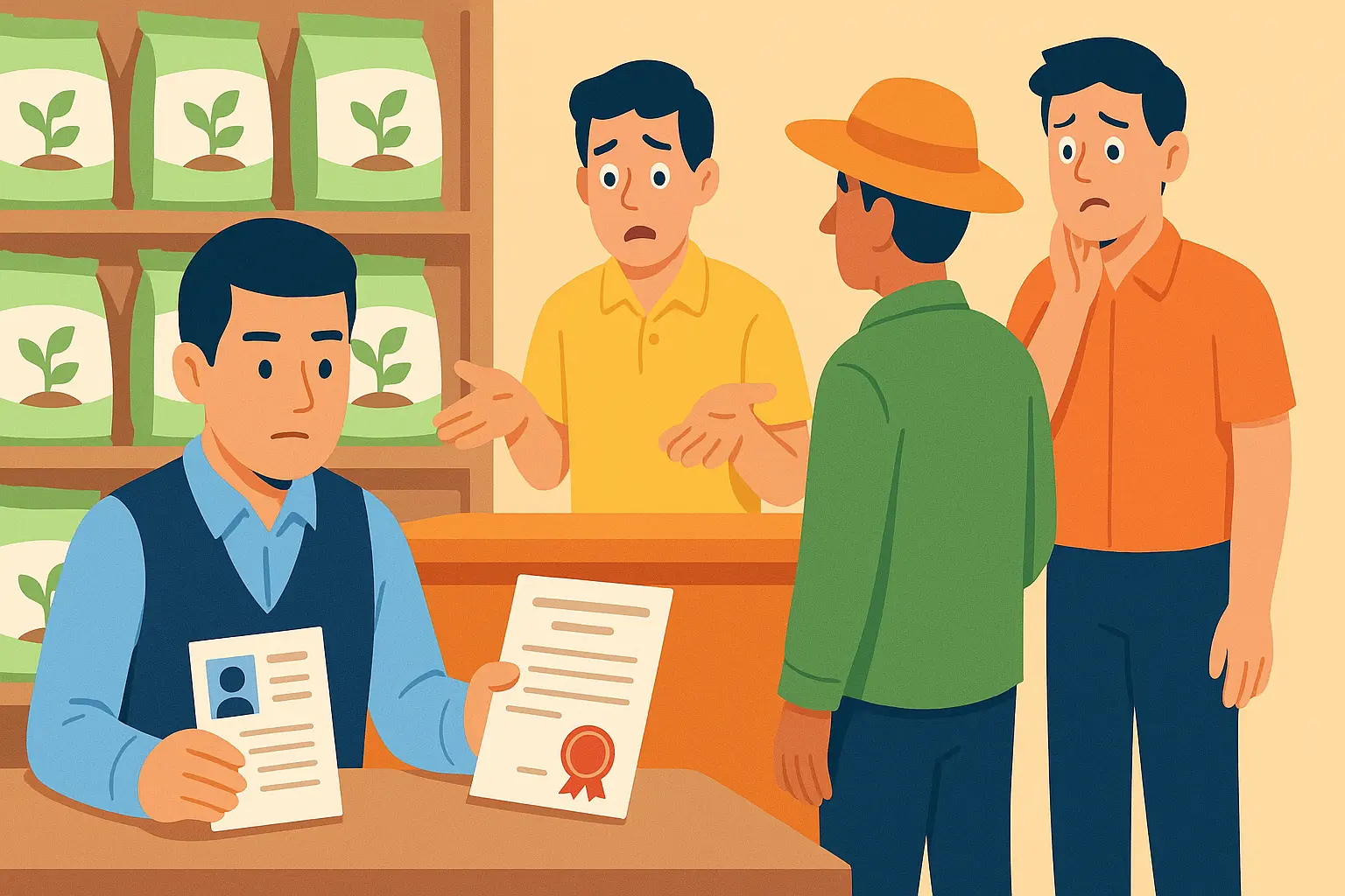 Thiếu điều kiện nhân sự tại cửa hàng buôn bán phân bón