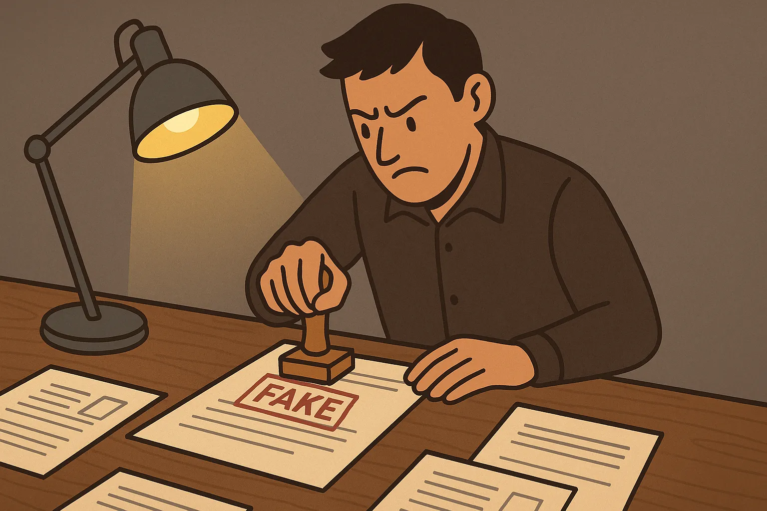 Phạt hành chính vì dùng con dấu giả