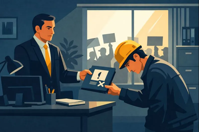 Không được sa thải người lao động đình công