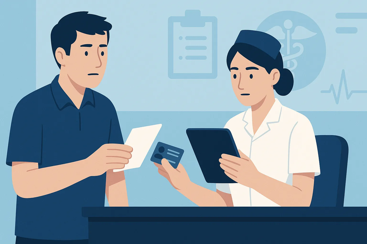 Trong thời gian chờ cấp lại thẻ bảo hiểm y tế thì khi đi khám bệnh cần xuất trình giấy tờ gì?