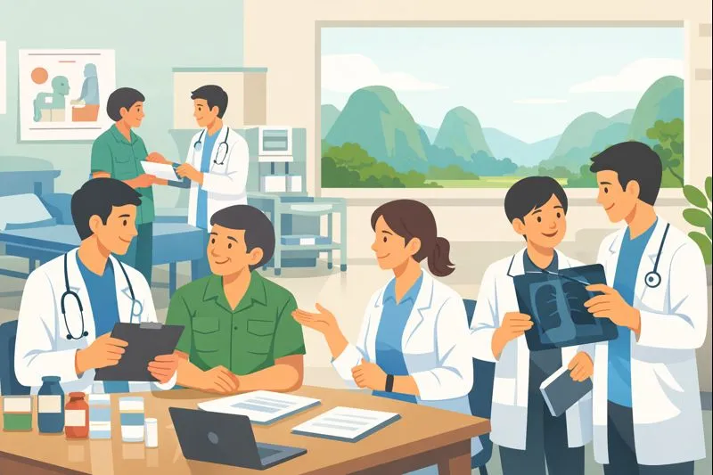 Theo Nghị quyết 72-NQ/TW, giải pháp nào được đề ra để phát triển nhân lực y tế?