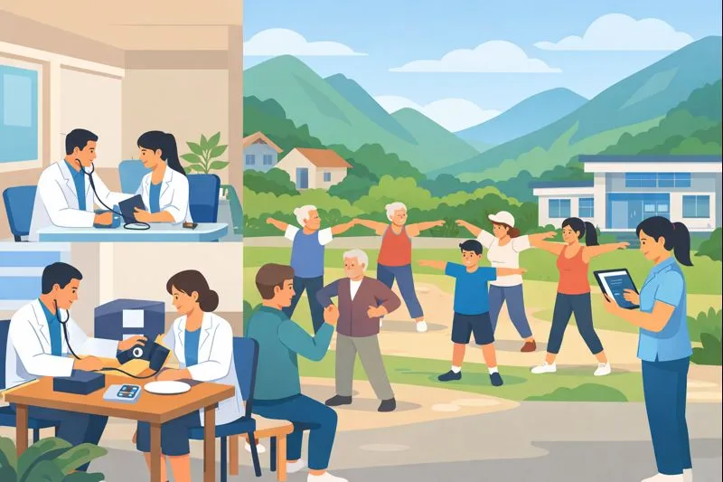 Theo Nghị quyết 72-NQ/TW, mục tiêu tuổi thọ và số năm sống khỏe mạnh của người dân đến năm 2030 là bao nhiêu?