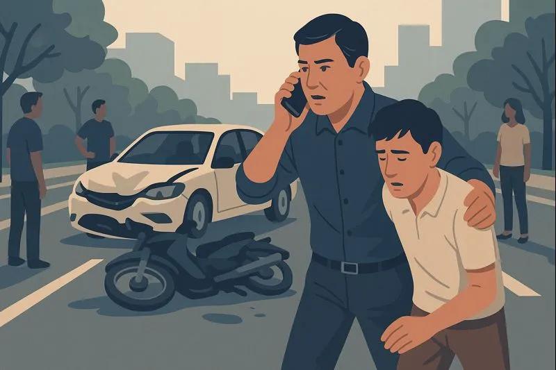 Người có mặt tại nơi xảy ra tai nạn giao thông đường bộ có trách nhiệm cụ thể ra sao?