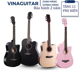 Đàn Guitar Acoustic Gỗ Tốt Có Ti Chỉnh Cần UG-TR- Tặng Phụ Kiện Bảo Hành 2 Năm