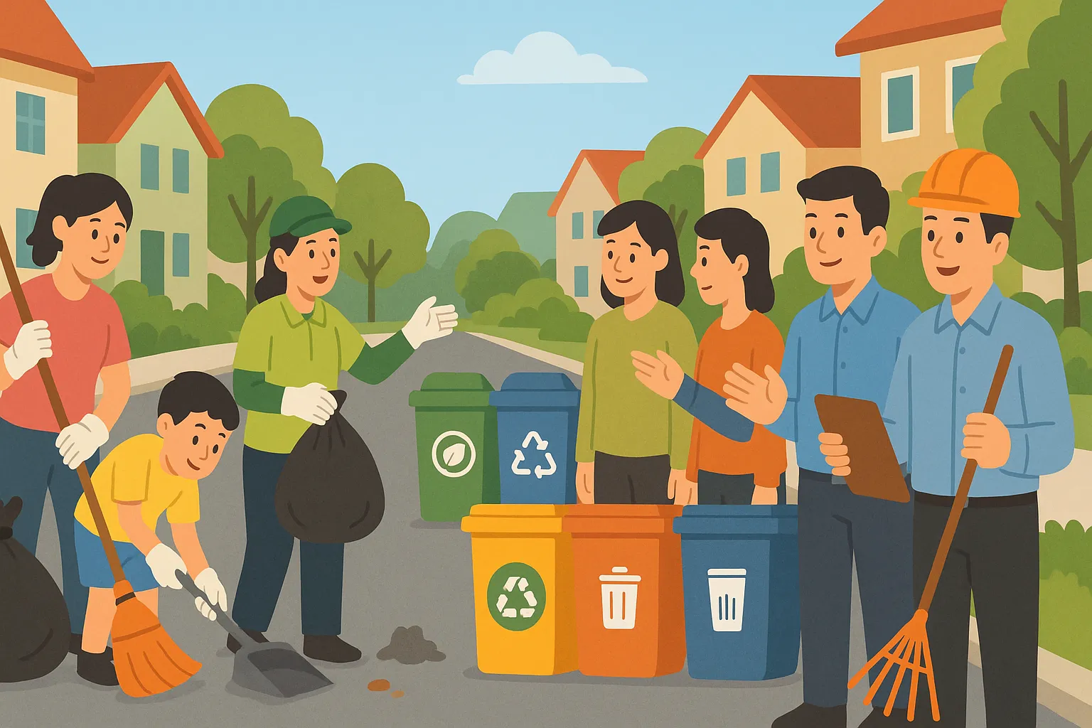 Người dân chung tay xây dựng khu phố xanh sạch