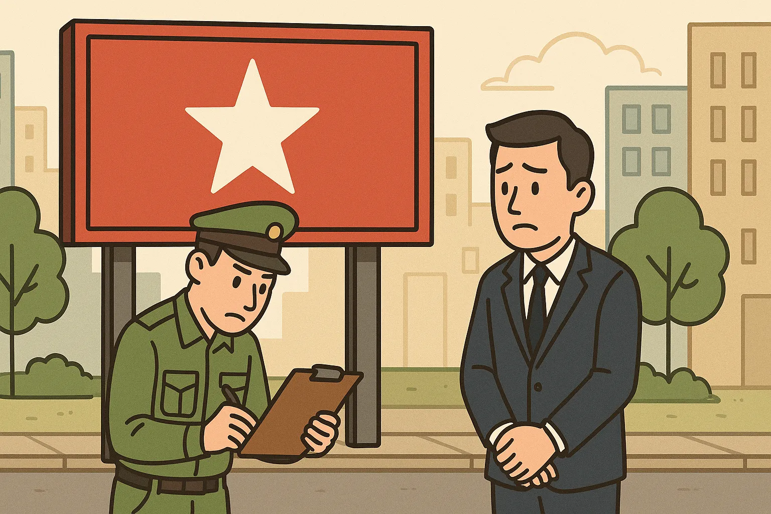 Doanh nghiệp treo bảng quảng cáo thiếu thông tin người thực hiện