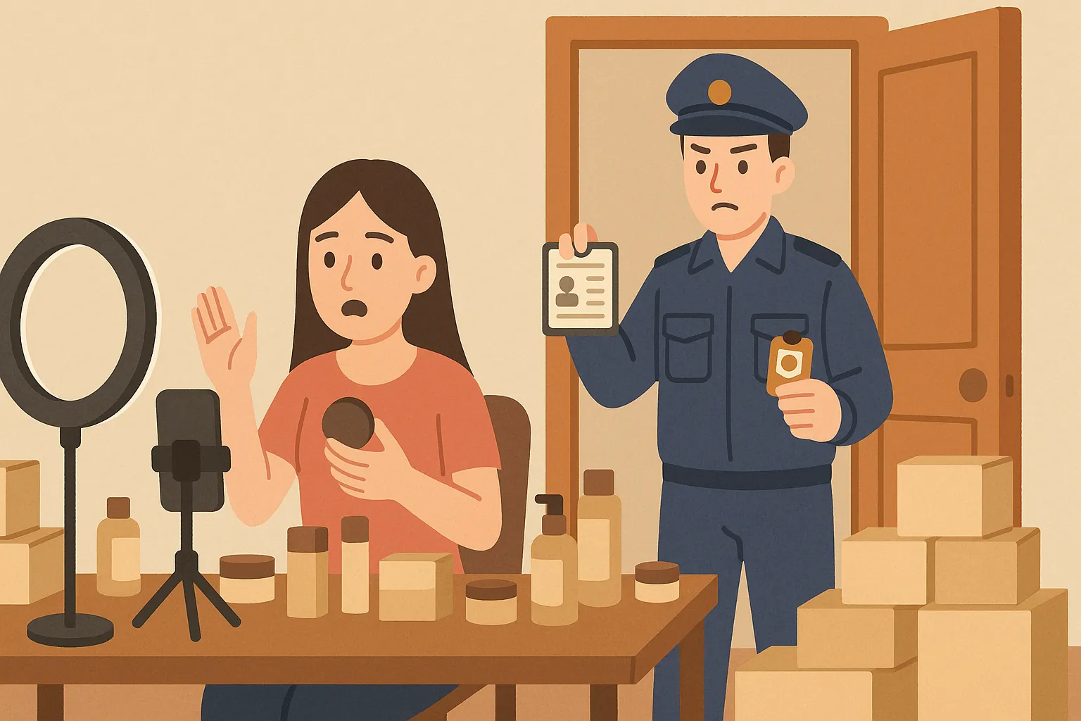 Hot tiktoker livestream bán mỹ phẩm không rõ xuất xứ