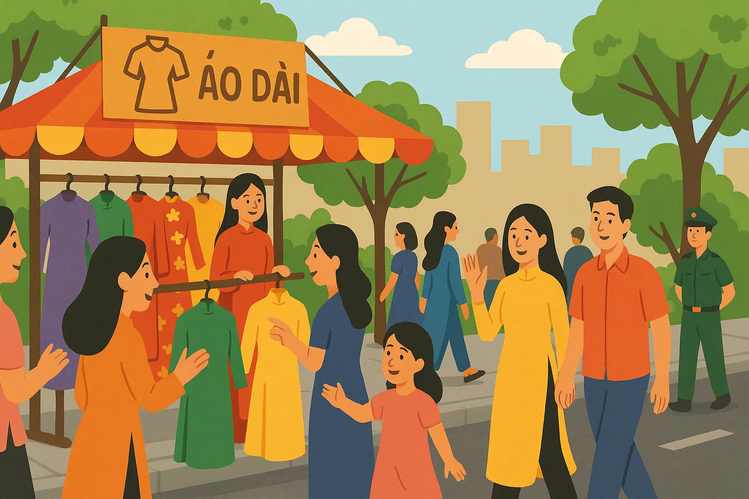 Sử dụng vỉa hè cho lễ hội văn hoá tại địa phương