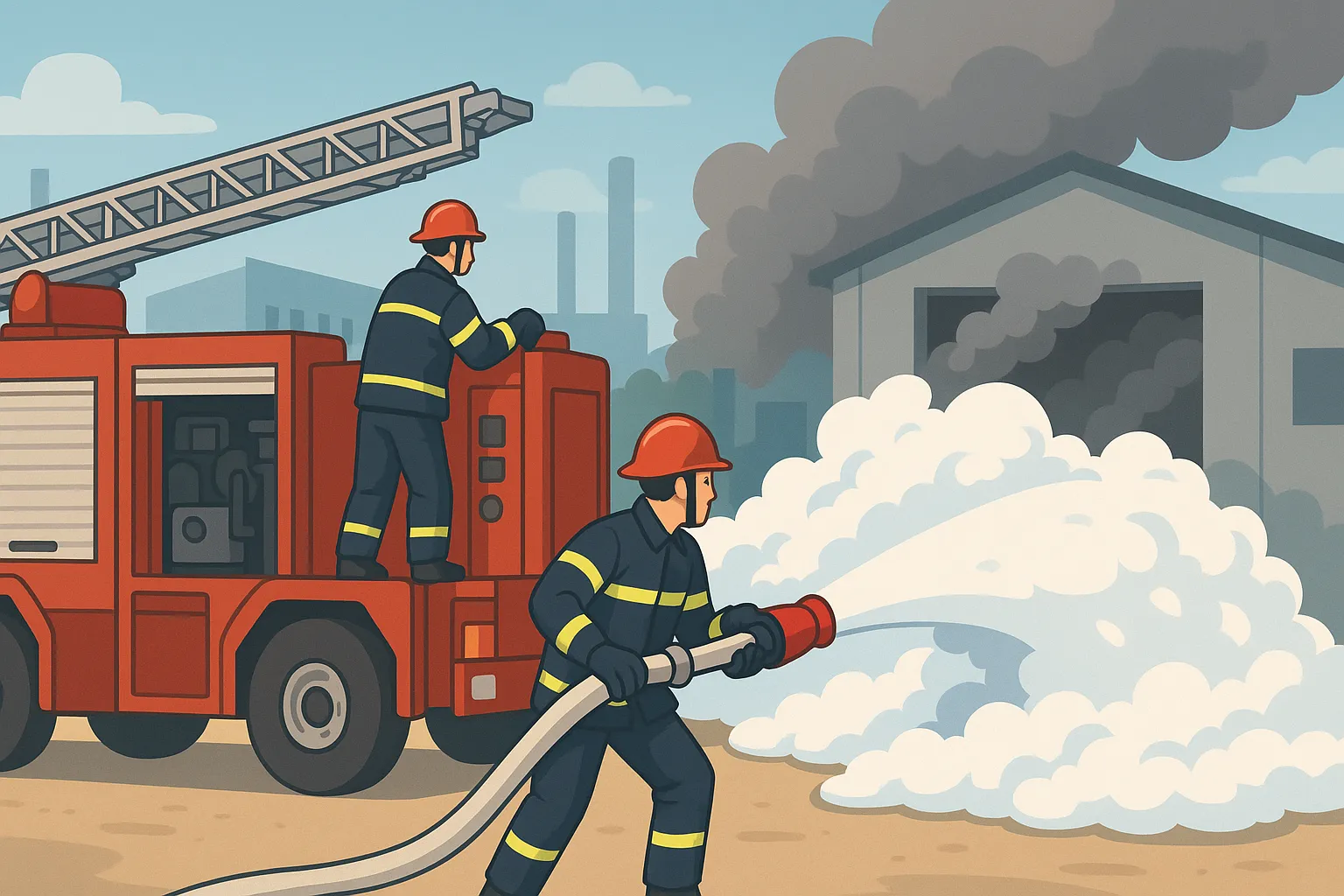 Đám cháy bùng phát tại khu công nghiệp Đình Vũ