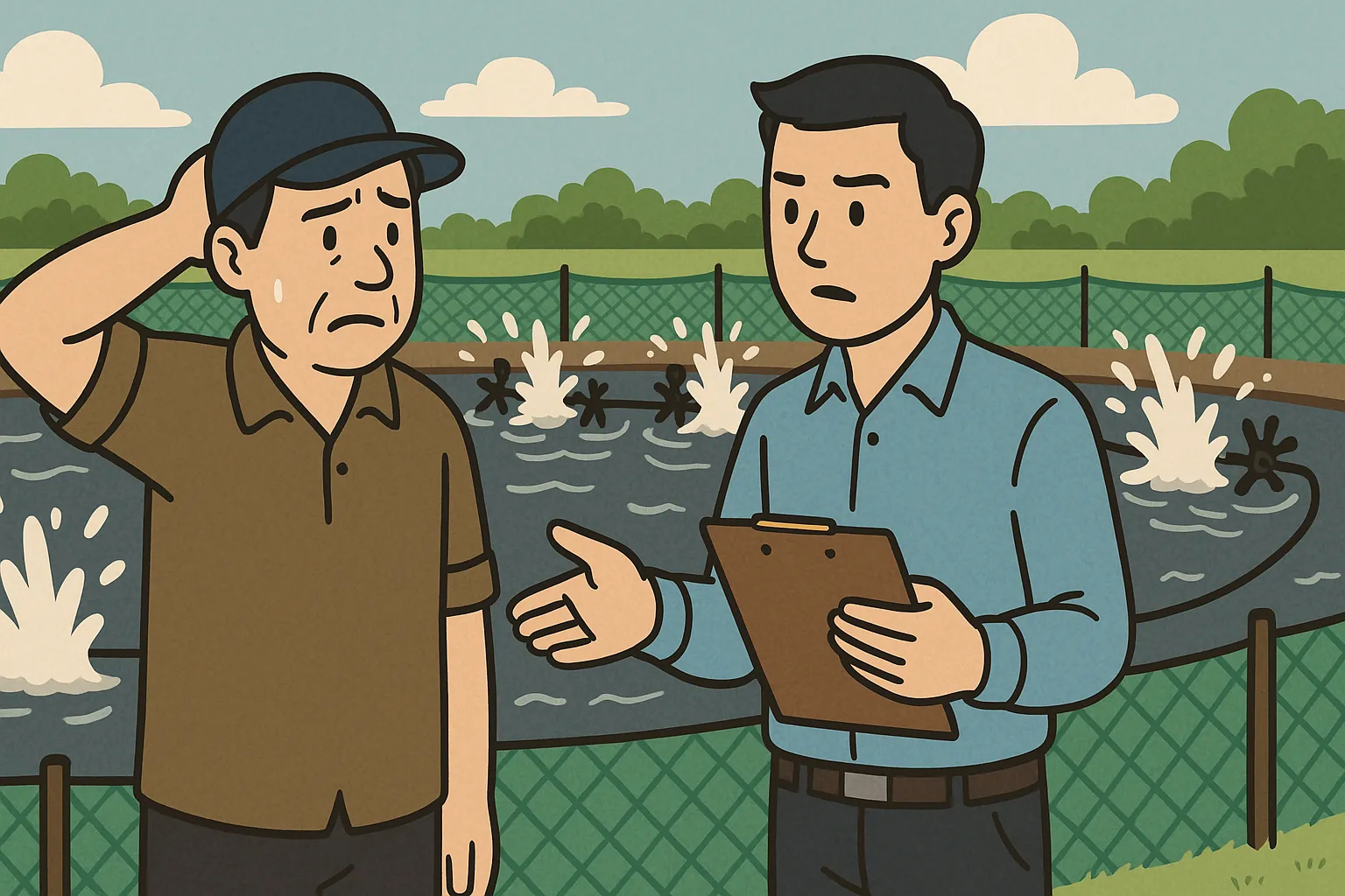 Ông Thắng nuôi tôm nhưng không ghi chép nhật ký nuôi
