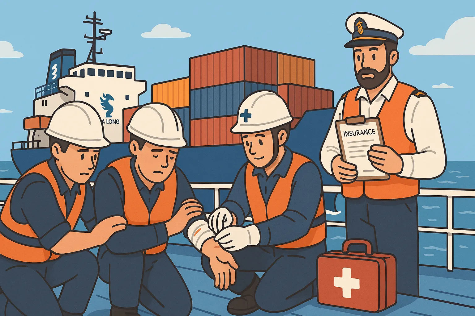 Thuyền viên gặp tai nạn trong khi làm việc trên tàu