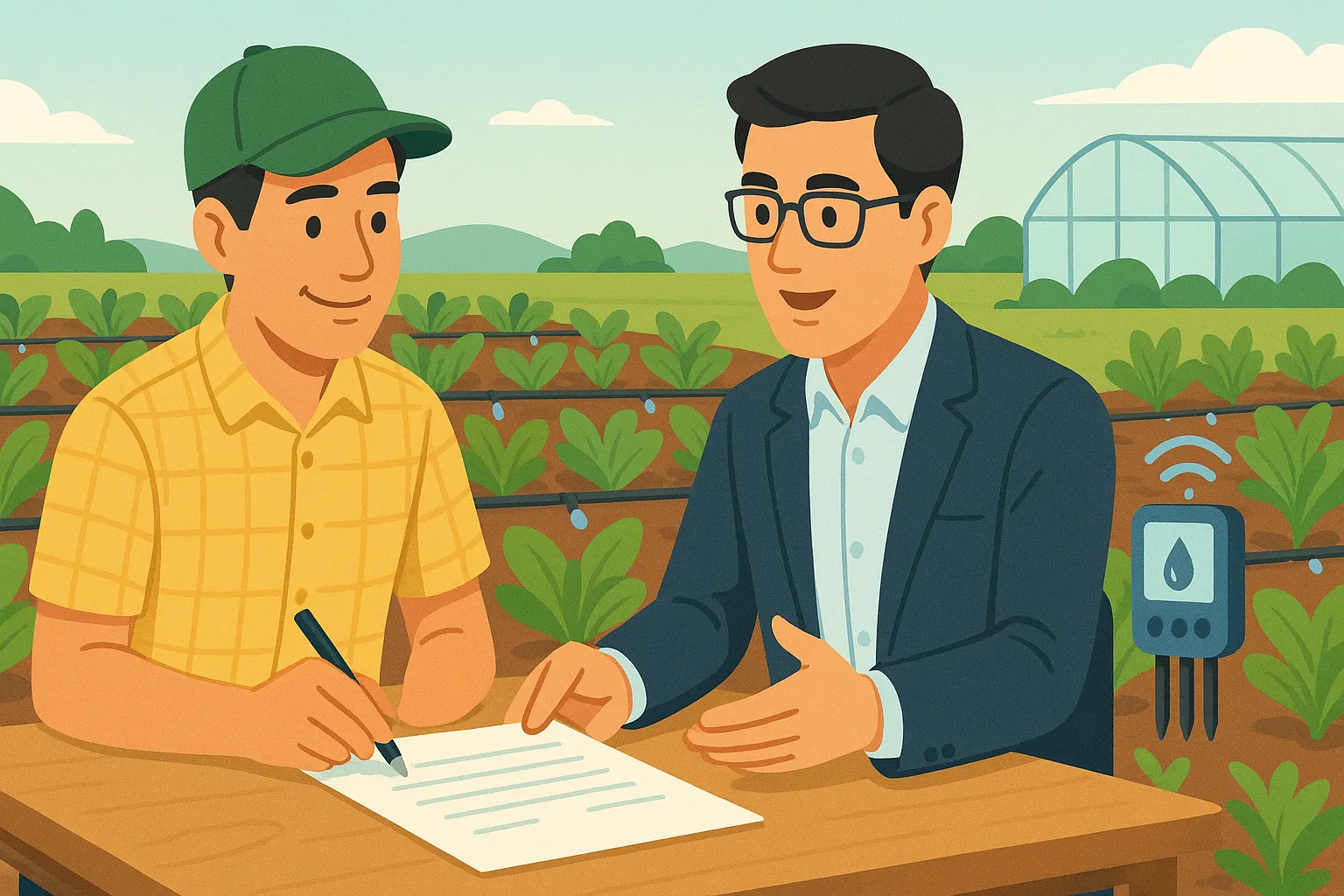 Chủ trang trại ký hợp đồng nhận chuyển giao công nghệ mới