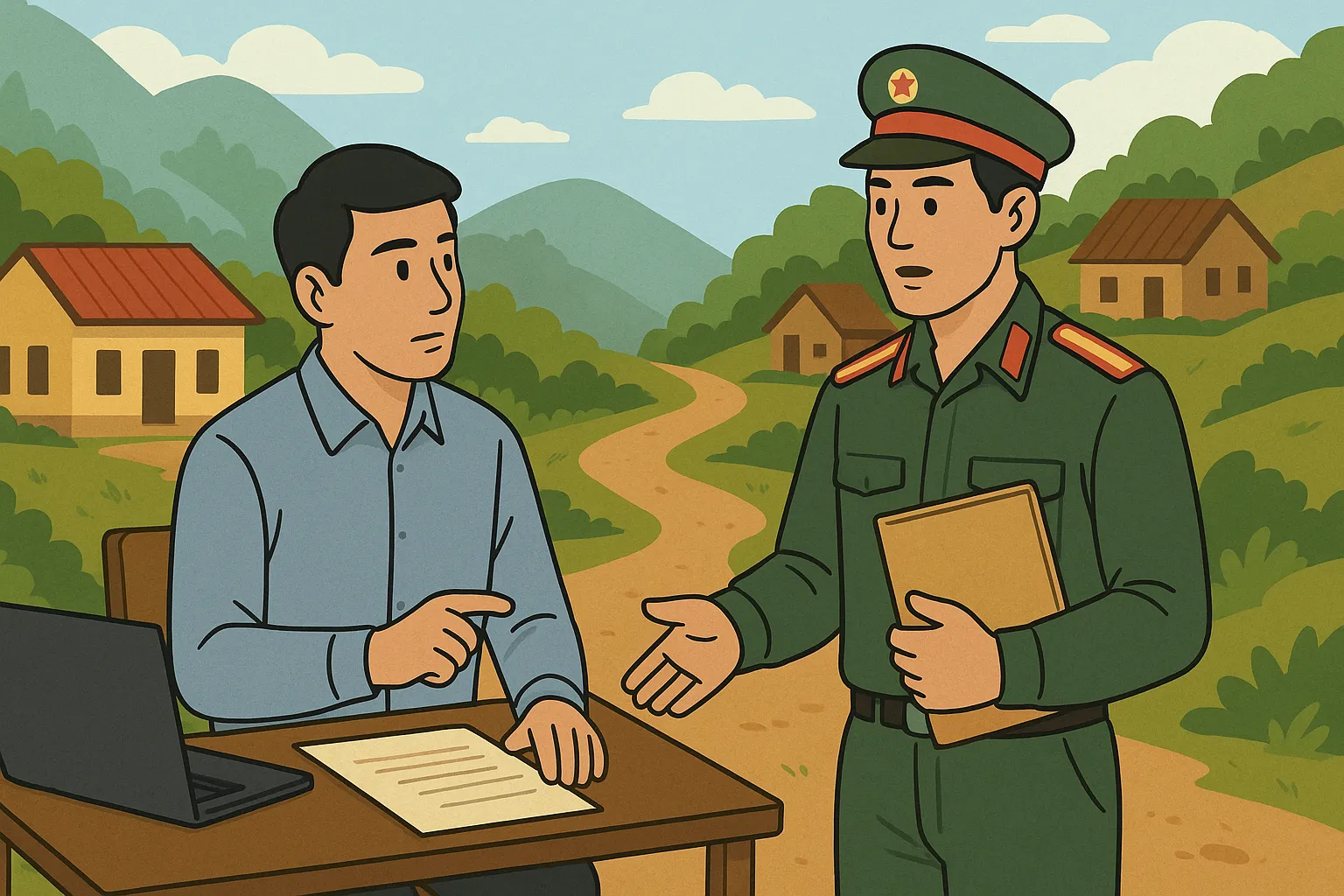 Anh Nam được miễn gọi nhập ngũ do công tác ở vùng đặc biệt khó khăn