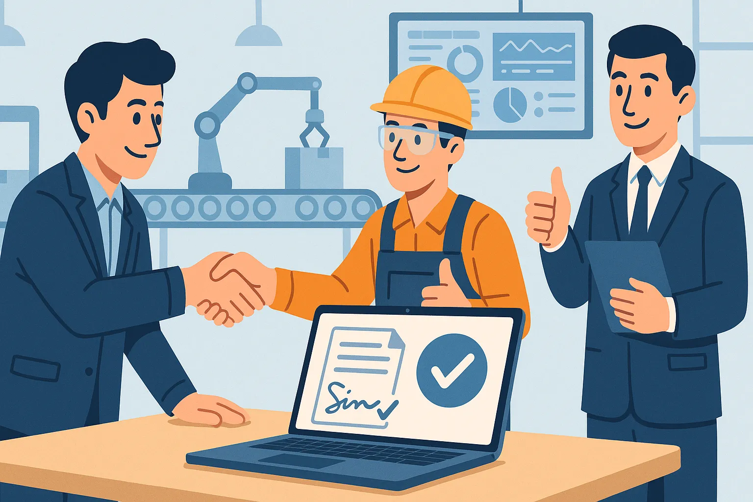 Công ty TechVision chuyển giao phần mềm điều hành sản xuất cho doanh nghiệp đối tác