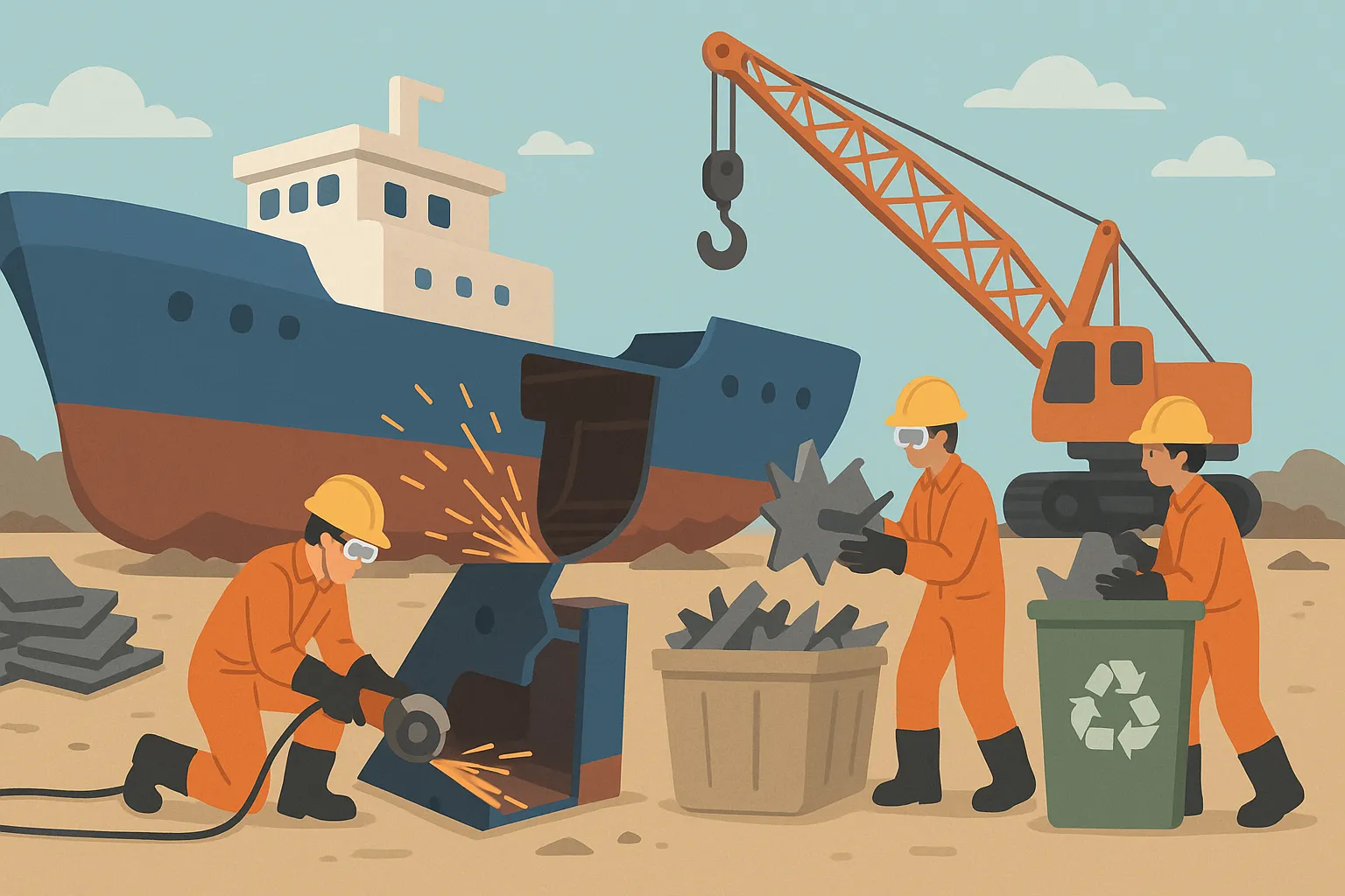 Tàu container đã qua sử dụng có được phép nhập khẩu để phá dỡ tại Việt Nam không?