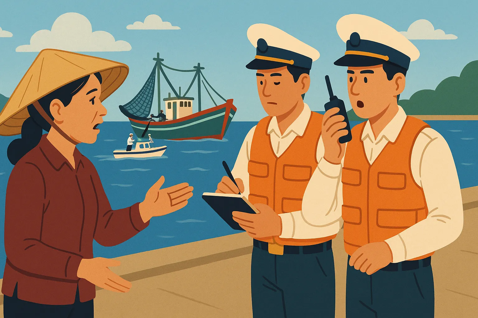 Ngư dân hỗ trợ cung cấp thông tin ban đầu