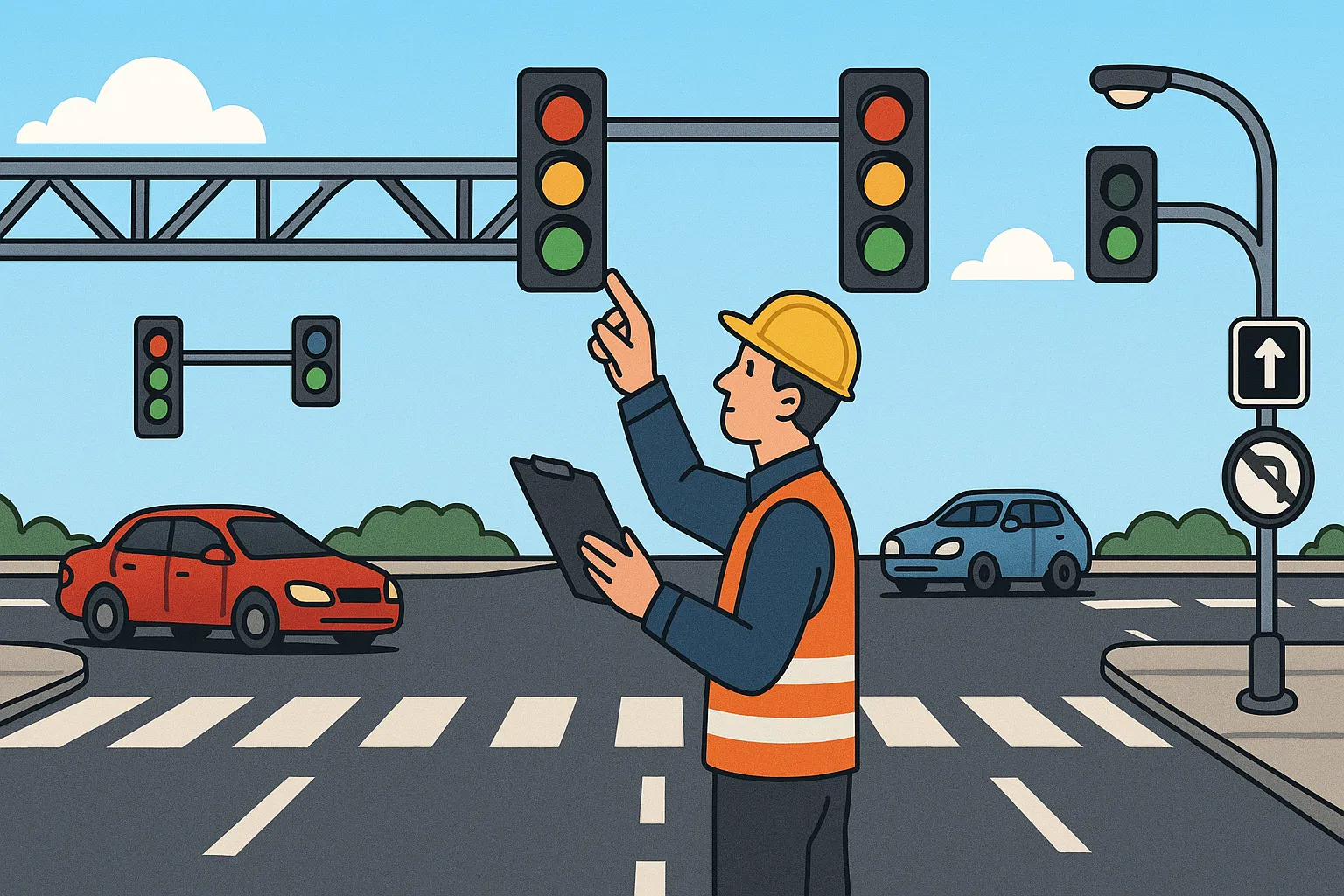 Biển chỉ dẫn được lắp trên cột cần vươn, giá long môn trên đường cao tốc