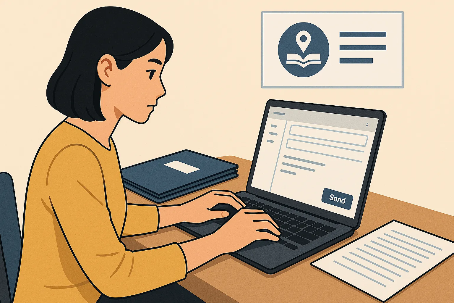 Sinh viên gửi phiếu yêu cầu qua email đến trường đại học