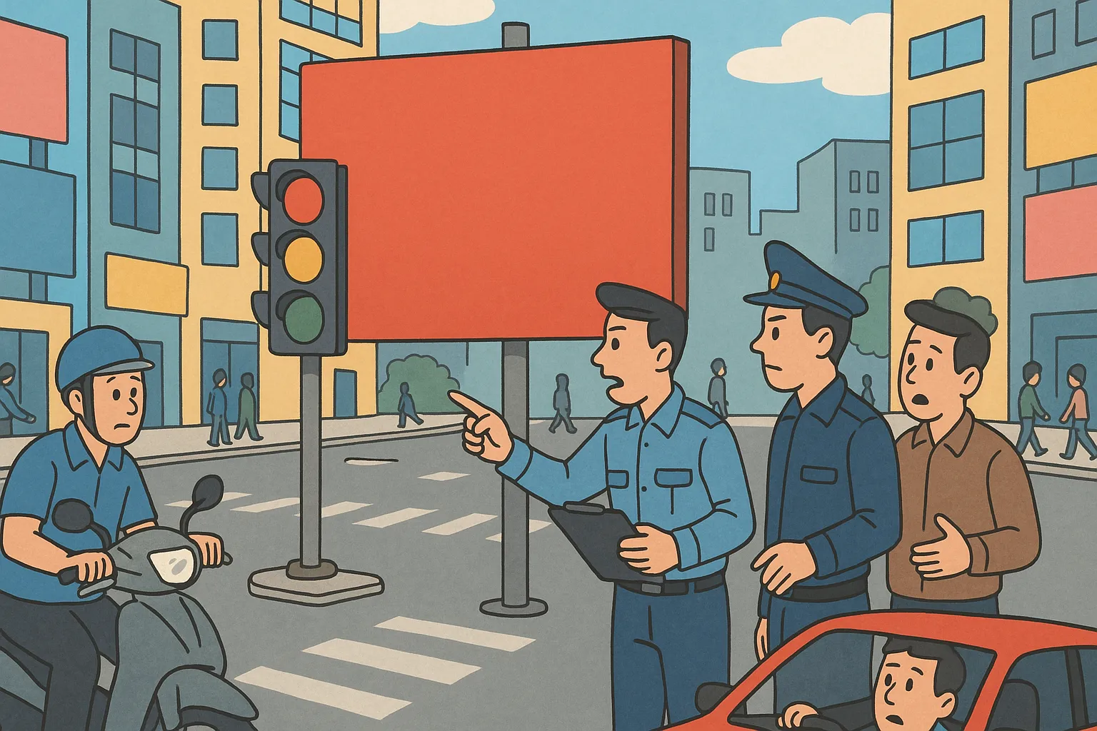 Doanh nghiệp lắp đặt biển quảng cáo che khuất tín hiệu giao thông