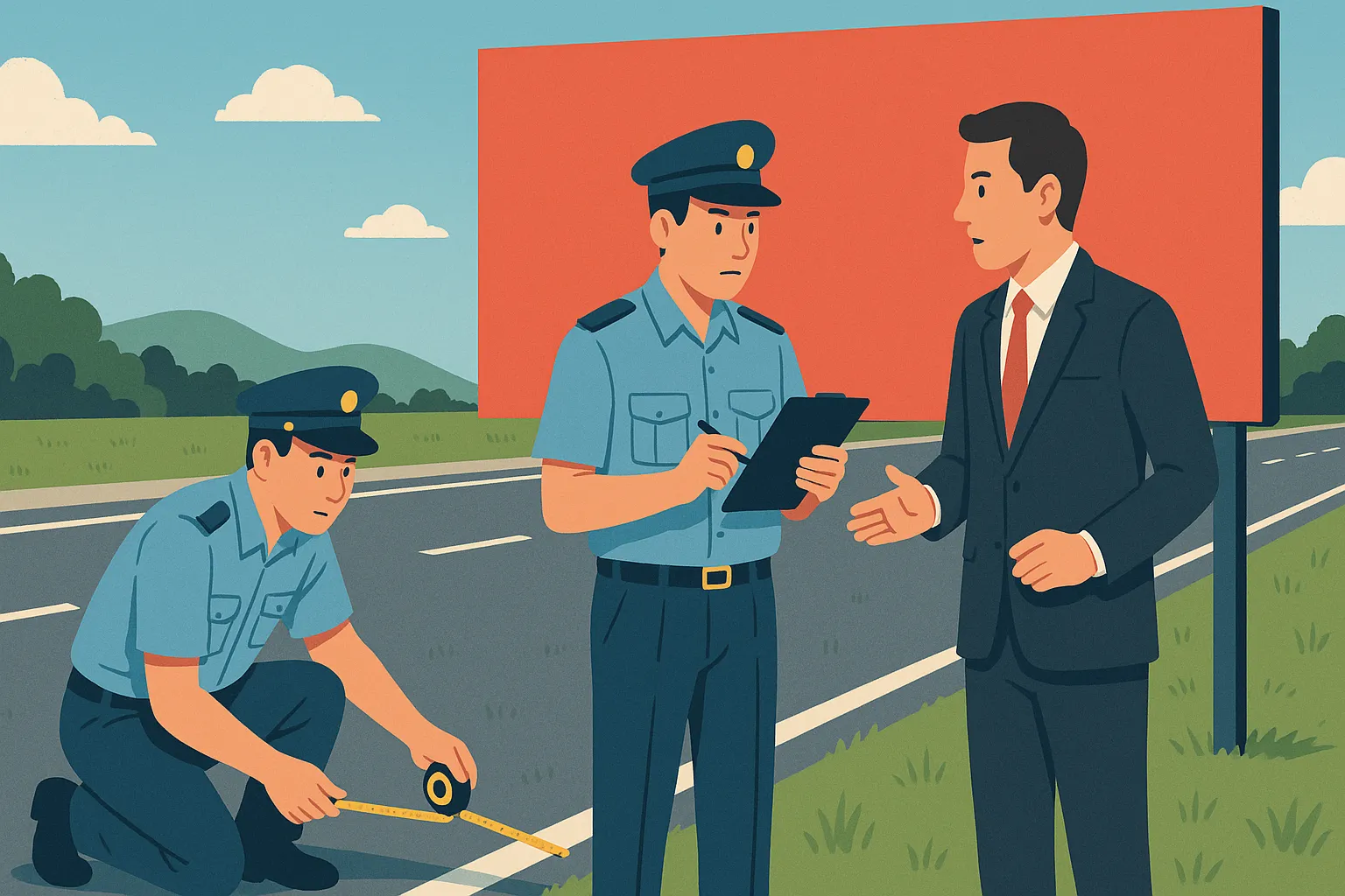 Doanh nghiệp lắp biển quảng cáo trong hành lang an toàn đường bộ